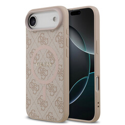 Guess iPhone 17 Air Back cover case - Magsafe PU Leather - 4G Classic Logo - Pink