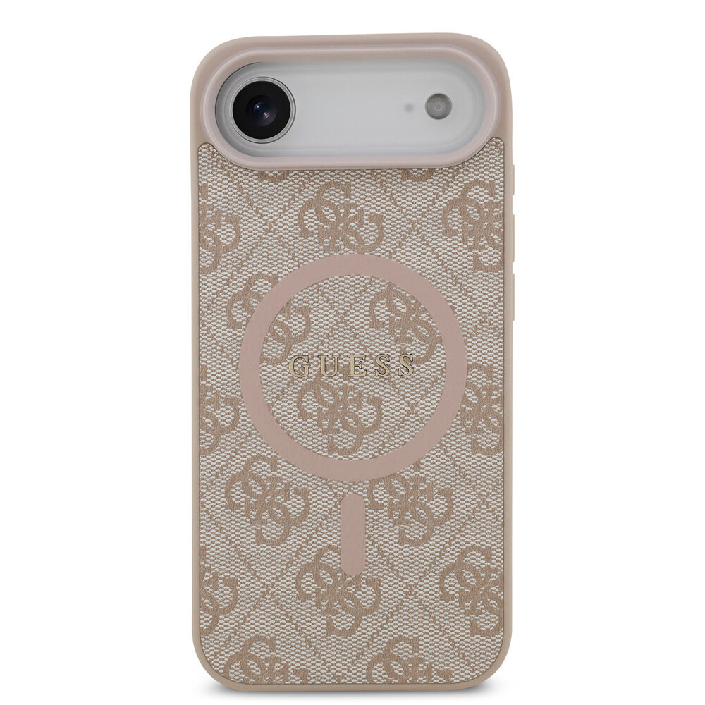 Guess Guess iPhone 17 Air Back-Cover hul - Magsafe PU Leather - 4G Classic Logo - Rosa