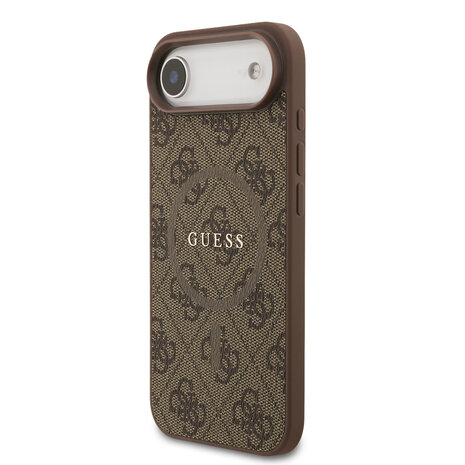 Guess Guess iPhone 17 Air Back-Cover hul - Magsafe PU Leather - 4G Classic Logo - Braun