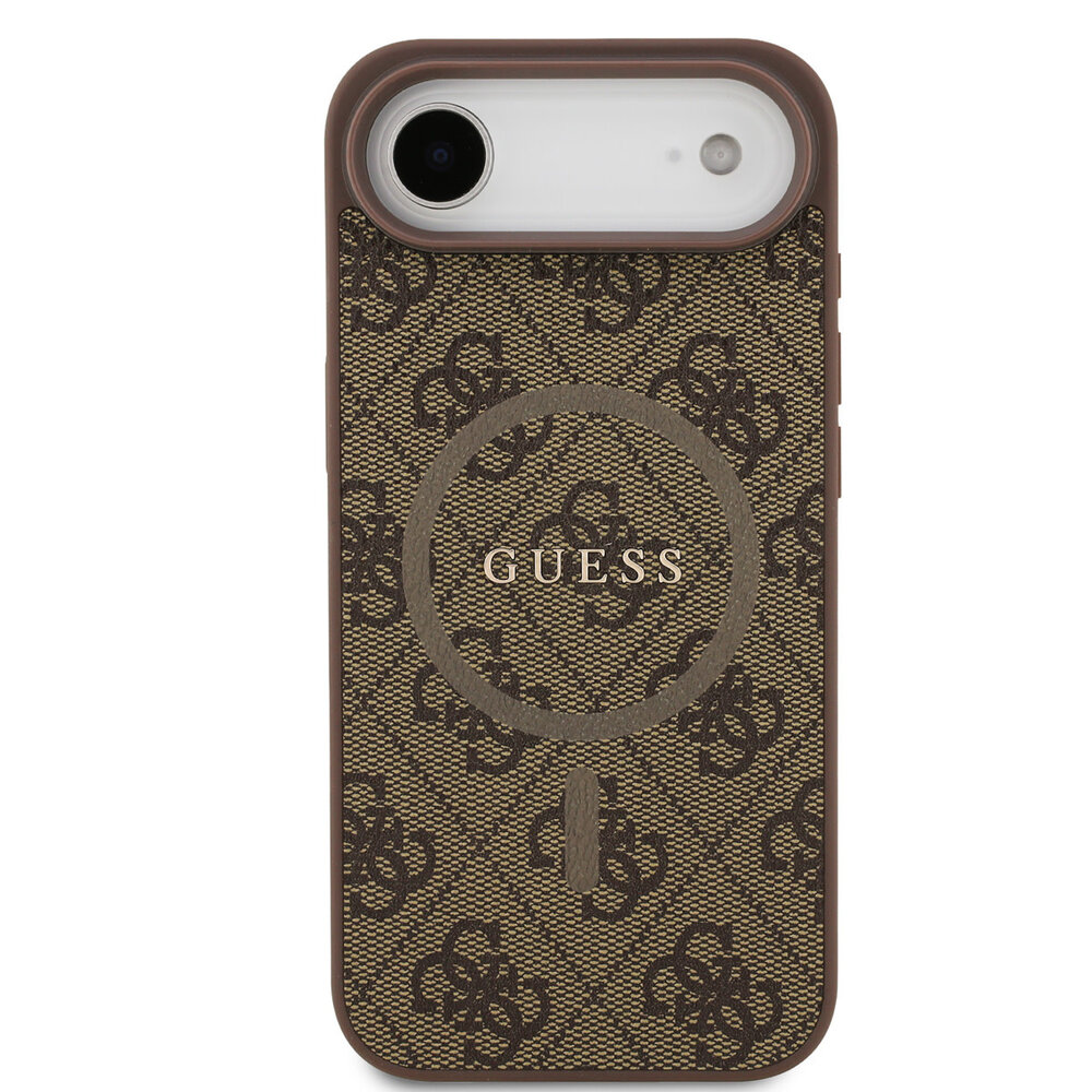 Guess Guess iPhone 17 Air Backcover hoesje - Magsafe PU Leather - 4G Classic Logo - Bruin Guess Guess iPhone 17 Air Backcover hoesje - Magsafe PU Leather - 4G Classic Logo - Bruin