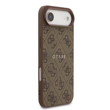 Guess Guess iPhone 17 Air Backcover hoesje - Magsafe PU Leather - 4G Classic Logo - Bruin Guess Guess iPhone 17 Air Backcover hoesje - Magsafe PU Leather - 4G Classic Logo - Bruin