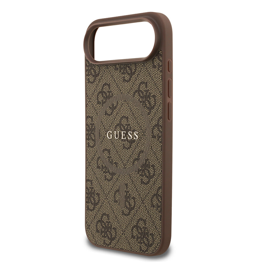 Guess Guess iPhone 17 Air Back-Cover hul - Magsafe PU Leather - 4G Classic Logo - Braun