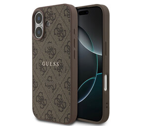 Guess Guess iPhone 17 Back cover coque - Magsafe PU Leather - 4G Classic Logo - Marron