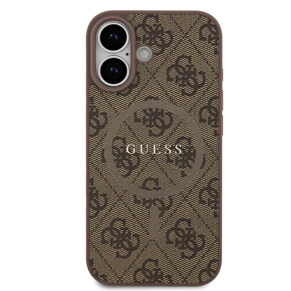 Guess Guess iPhone 17 Back cover coque - Magsafe PU Leather - 4G Classic Logo - Marron Guess Guess iPhone 17 Back cover coque - Magsafe PU Leather - 4G Classic Logo - Marron