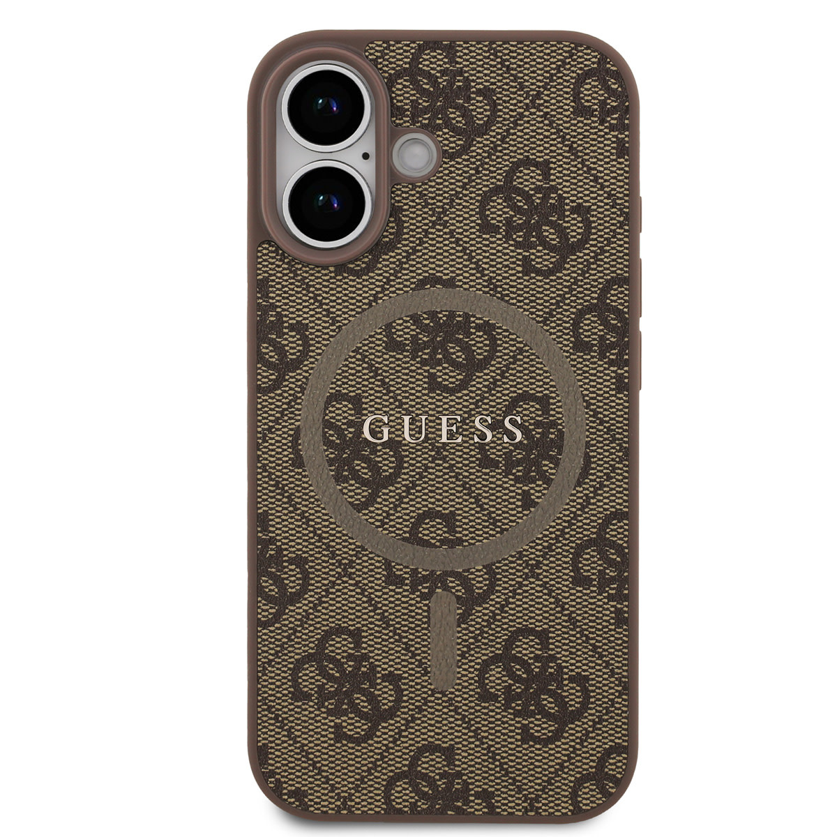 Guess Guess iPhone 17 Backcover hoesje - Magsafe PU Leather - 4G Classic Logo - Bruin, foto 3 van 6