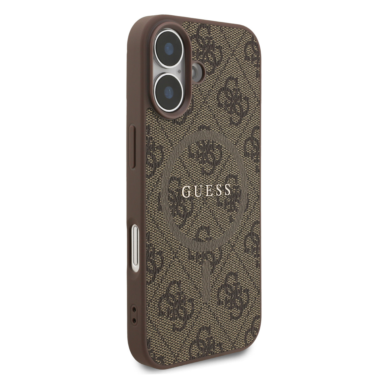 Guess Guess iPhone 17 Backcover hoesje - Magsafe PU Leather - 4G Classic Logo - Bruin, foto 4 van 6