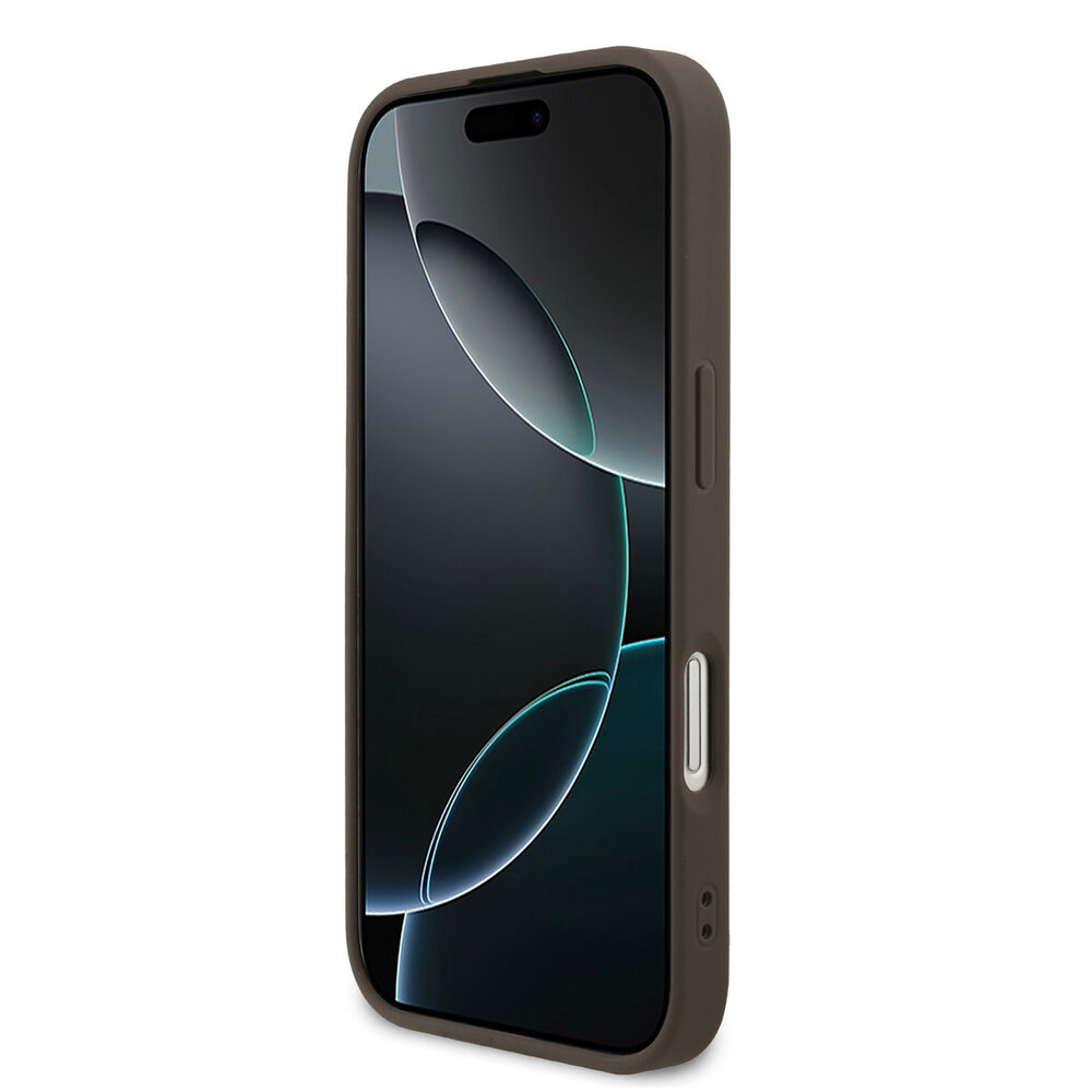 Guess Guess iPhone 17 Back cover case - Magsafe PU Leather - 4G Classic Logo - Brown