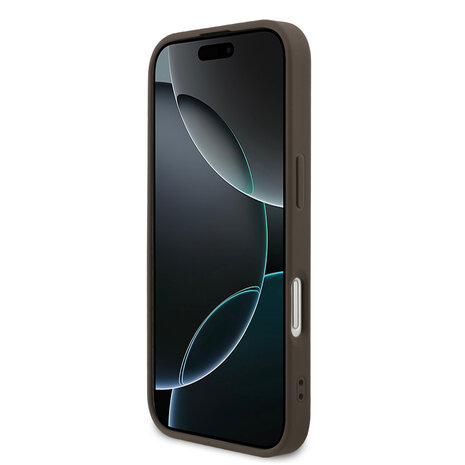 Guess Guess iPhone 17 Back cover case - Magsafe PU Leather - 4G Classic Logo - Brown