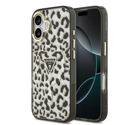 Guess Guess iPhone 17 Backcover hoesje - Magsafe - Leopard Glitter Edition - Zwart