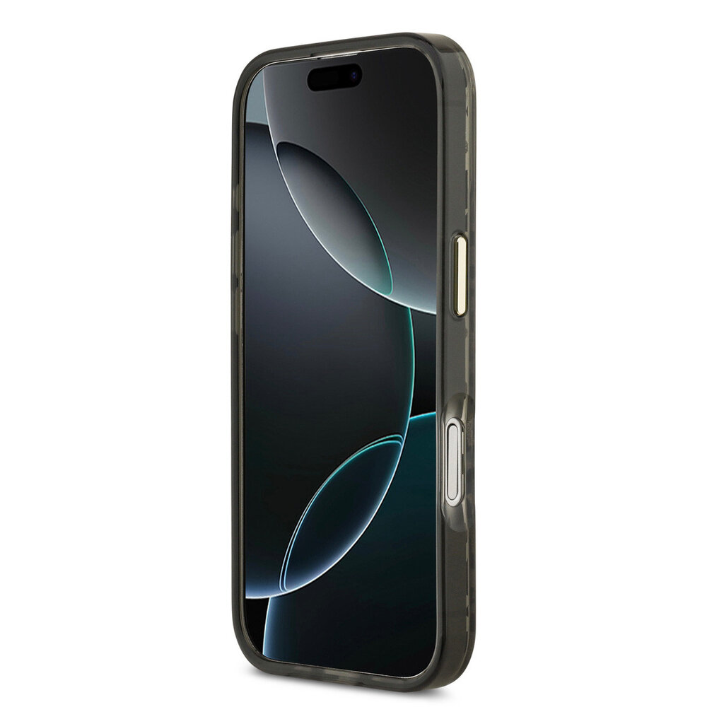 Guess Guess iPhone 17 Backcover hoesje - Magsafe - Leopard Glitter Edition - Zwart