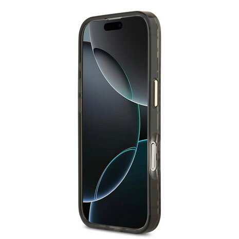 Guess Guess iPhone 17 Back cover case - Magsafe - Leopard Glitter Edition - Black