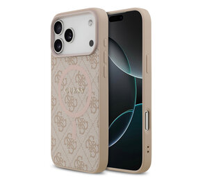 Guess Guess iPhone 17 Pro Max Back cover coque - Magsafe PU Leather - 4G Classic Logo - Rose