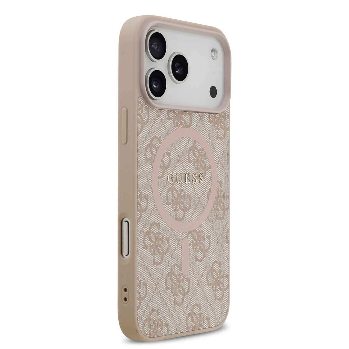 Guess Guess iPhone 17 Pro Max Backcover hoesje - Magsafe PU Leather - 4G Classic Logo - Roze, foto 4 van 6