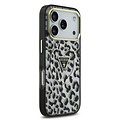 Guess Guess iPhone 17 Pro Max Backcover hoesje - Magsafe - Leopard Glitter Edition - Zwart