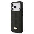 Lacoste Lacoste iPhone 17 Pro/iPhone 18 Pro Back Cover MagSafe Monogram Print with Gold Logo - Black