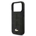 Lacoste Lacoste iPhone 17 Pro/iPhone 18 Pro Coque arrière MagSafe Imprimé monogramme avec logo doré - Noir