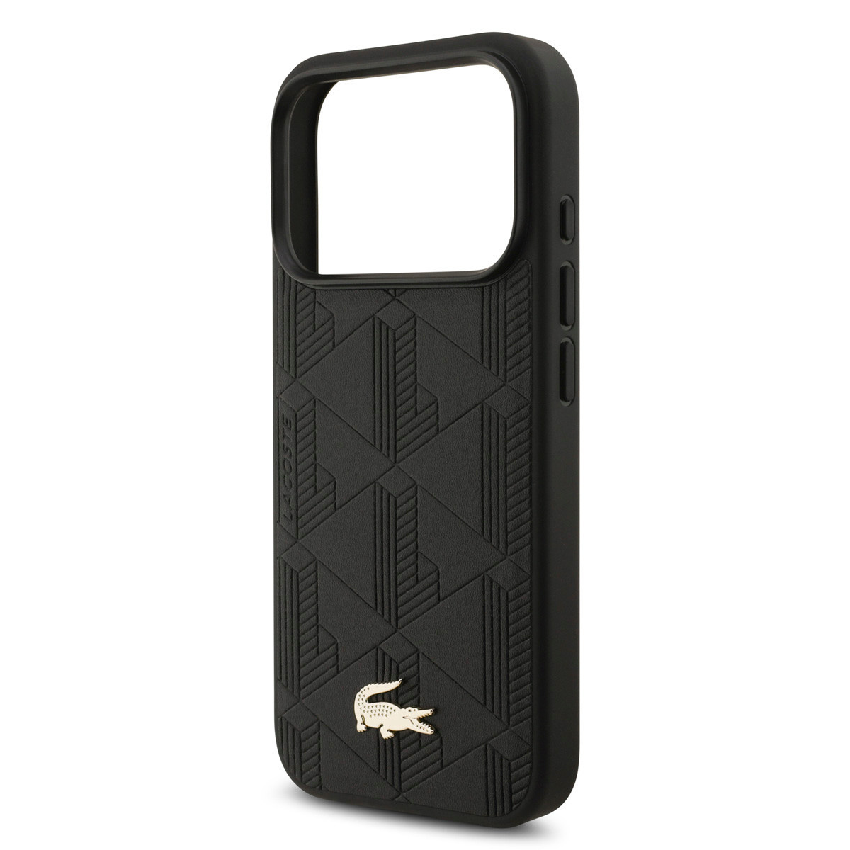 Lacoste Lacoste iPhone 17 Pro Backcover hoesje - MagSafe - Monogramme Print With Gold Logo - Zwart, foto 5 van 6