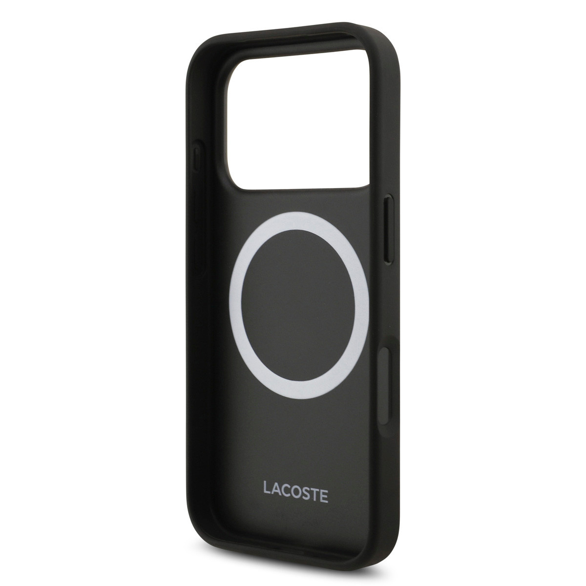 Lacoste Lacoste iPhone 17 Pro Backcover hoesje - MagSafe - Monogramme Print With Gold Logo - Zwart, foto 6 van 6