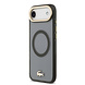 Lacoste Lacoste iPhone 17 Air Backcover hoesje - MagSafe - Transparent Case With Frosted Finish - Gold Edge - Zwart