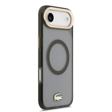Lacoste Lacoste iPhone 17 Air Back-Cover hul - MagSafe - Transparent Case With Frosted Finish - Gold Edge - Schwarz Lacoste Lacoste iPhone 17 Air Back-Cover hul - MagSafe - Transparent Case With Frosted Finish - Gold Edge - Schwarz