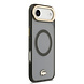 Lacoste Lacoste iPhone 17 Air Back cover coque - MagSafe - Transparent Case With Frosted Finish - Gold Edge - Noir