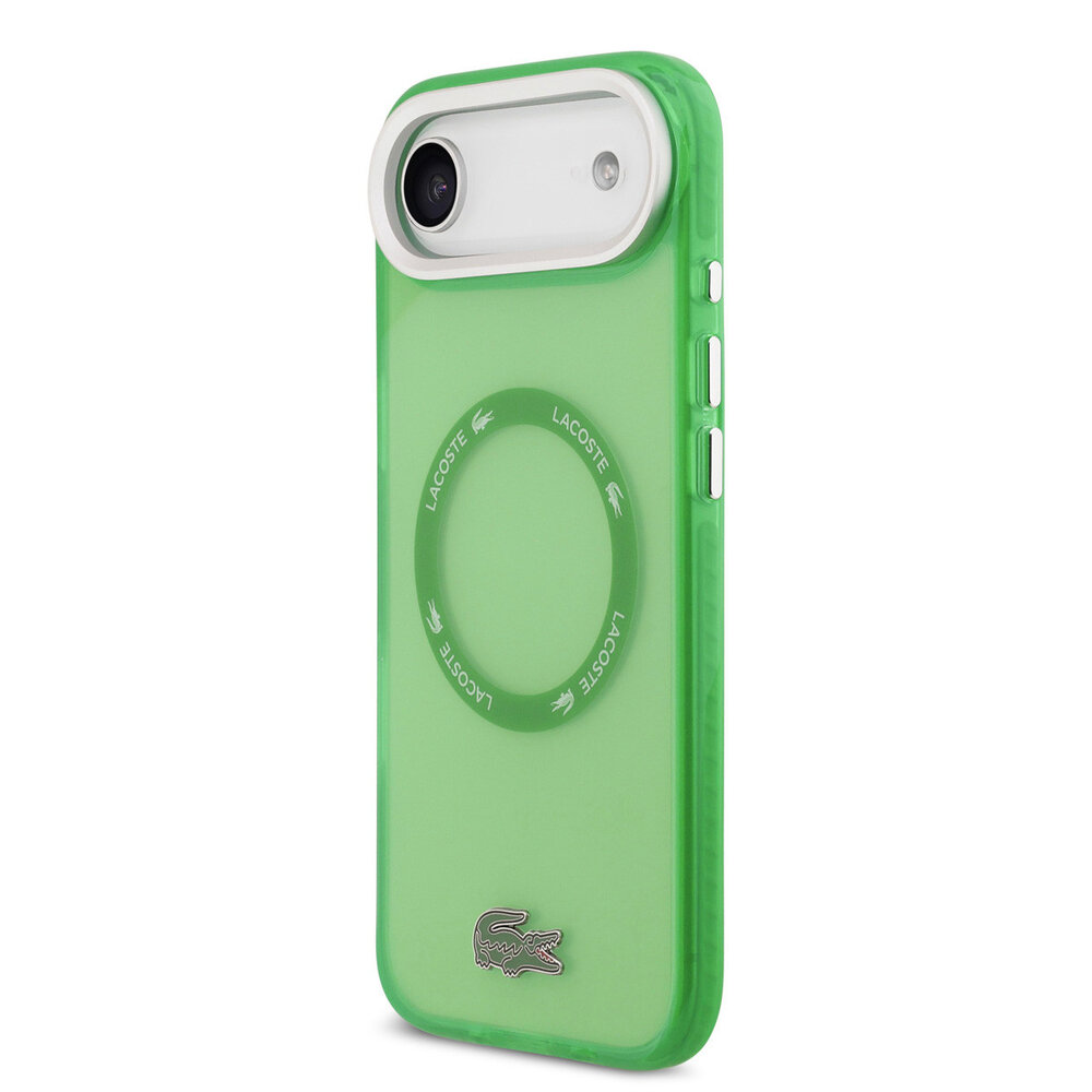 Lacoste Lacoste iPhone 17 Air Back cover coque - MagSafe - Transparent Case With Frosted Finish - Vert