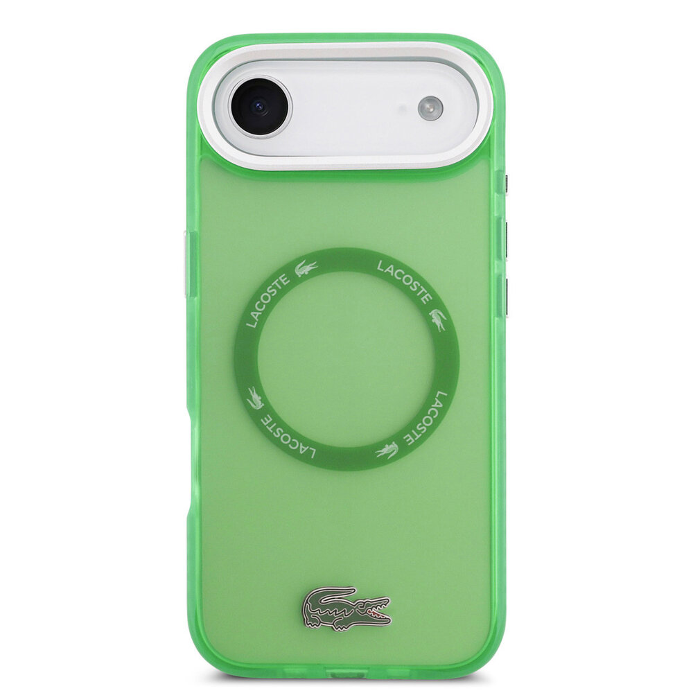 Lacoste Lacoste iPhone 17 Air Back cover case - MagSafe - Transparent Case With Frosted Finish - Green Lacoste Lacoste iPhone 17 Air Back cover case - MagSafe - Transparent Case With Frosted Finish - Green