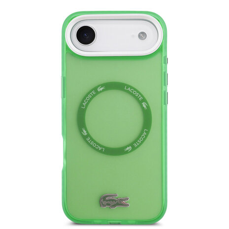 Lacoste Lacoste iPhone 17 Air Back cover case - MagSafe - Transparent Case With Frosted Finish - Green Lacoste Lacoste iPhone 17 Air Back cover case - MagSafe - Transparent Case With Frosted Finish - Green