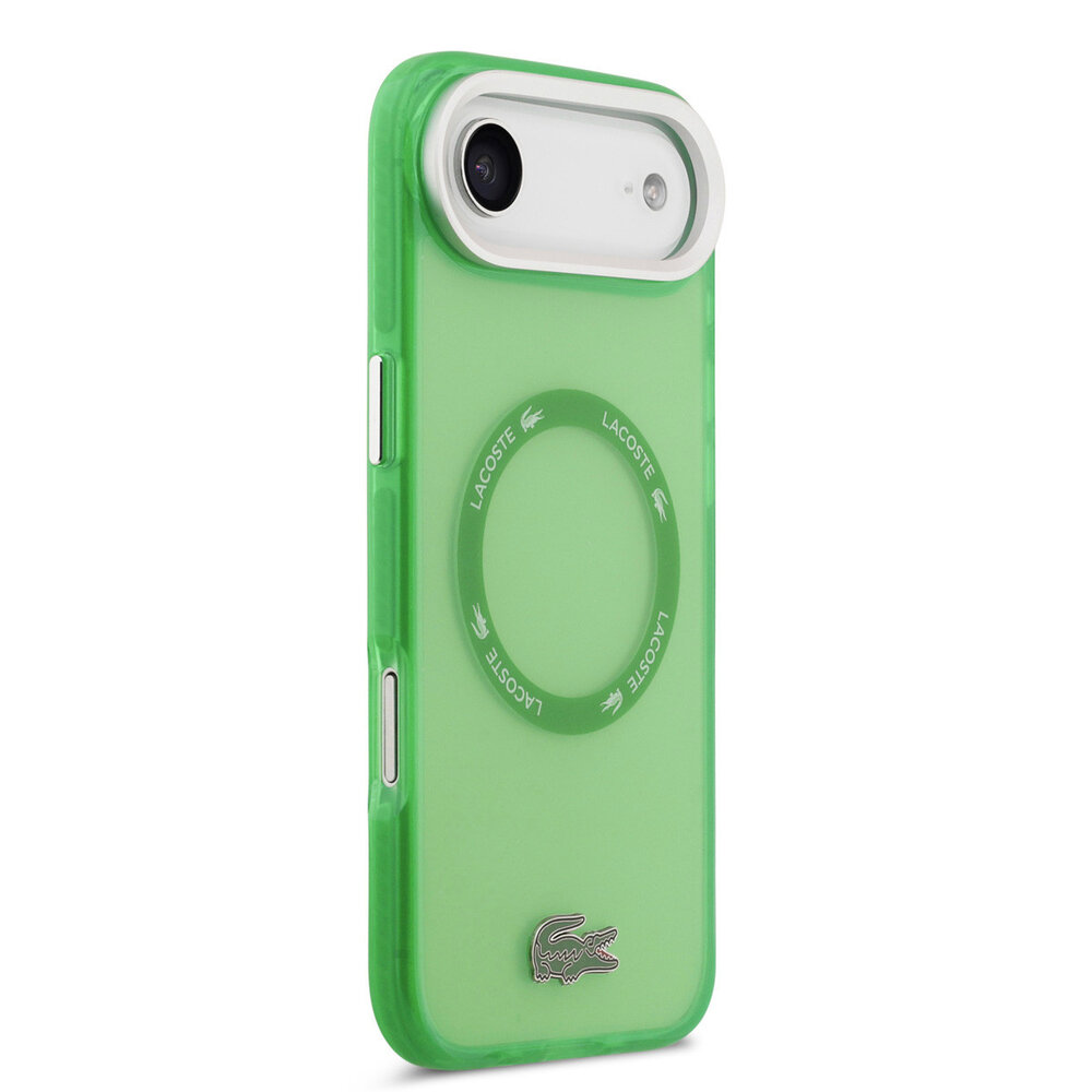 Lacoste Lacoste iPhone 17 Air Back-Cover hul - MagSafe - Transparent Case With Frosted Finish - Grün