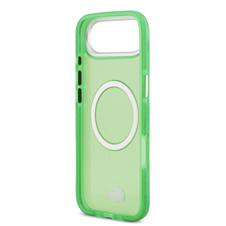 Lacoste Lacoste iPhone 17 Air Backcover hoesje - MagSafe - Transparent Case With Frosted Finish - Groen