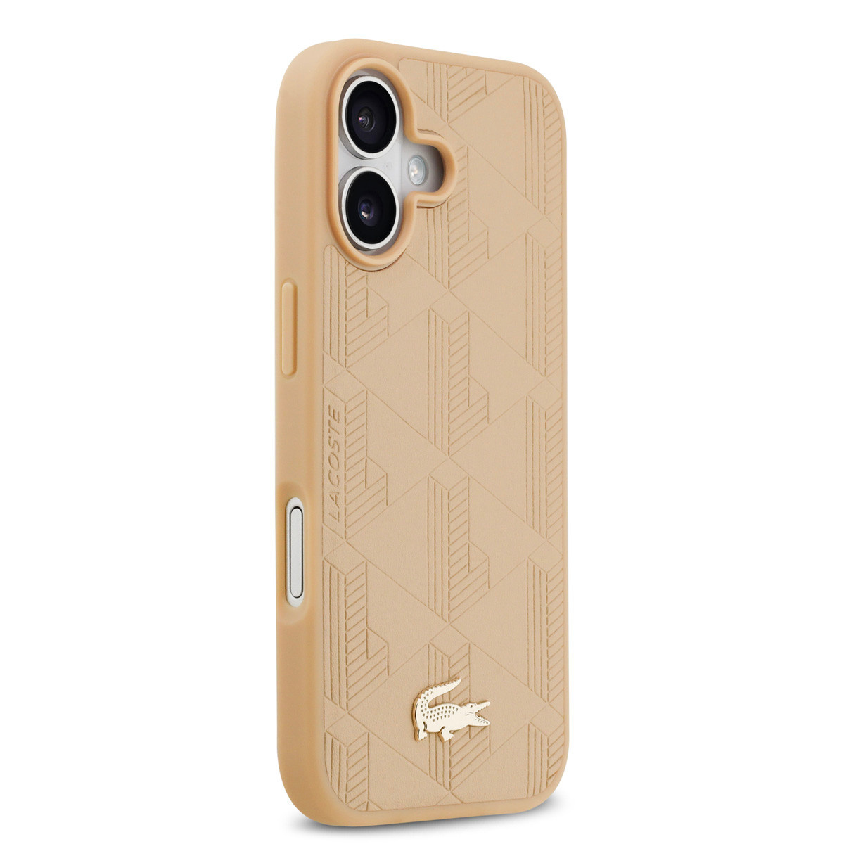 Lacoste Lacoste iPhone 17 Backcover hoesje - MagSafe - Monogramme Print With Gold Logo - Beige, foto 4 van 6