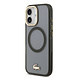 Lacoste Lacoste iPhone 17 Back cover case - MagSafe - Transparent Case With Frosted Finish - Gold Edge - Black