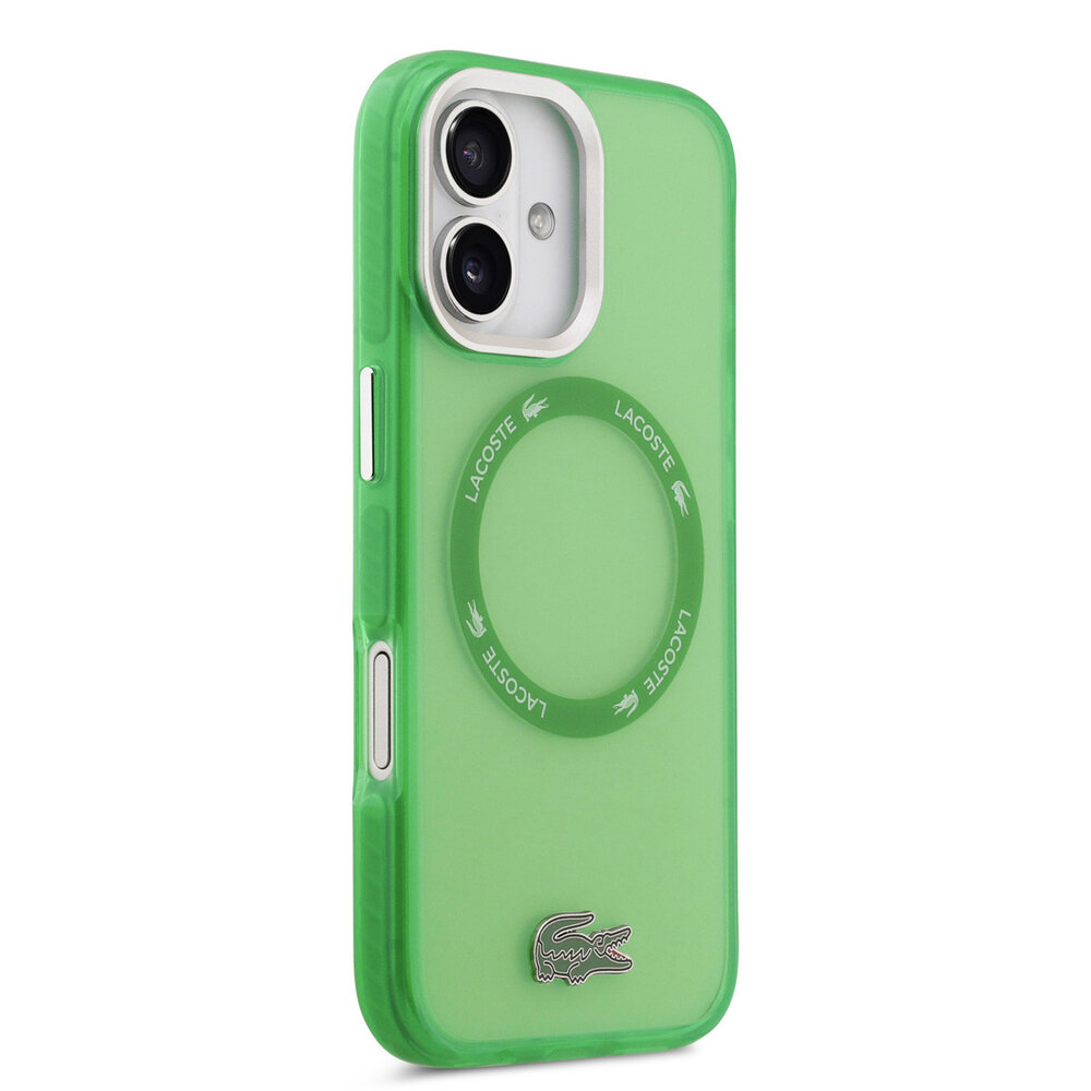 Lacoste Lacoste iPhone 17 Back cover coque - MagSafe - Transparent Case With Frosted Finish - Vert Lacoste Lacoste iPhone 17 Back cover coque - MagSafe - Transparent Case With Frosted Finish - Vert