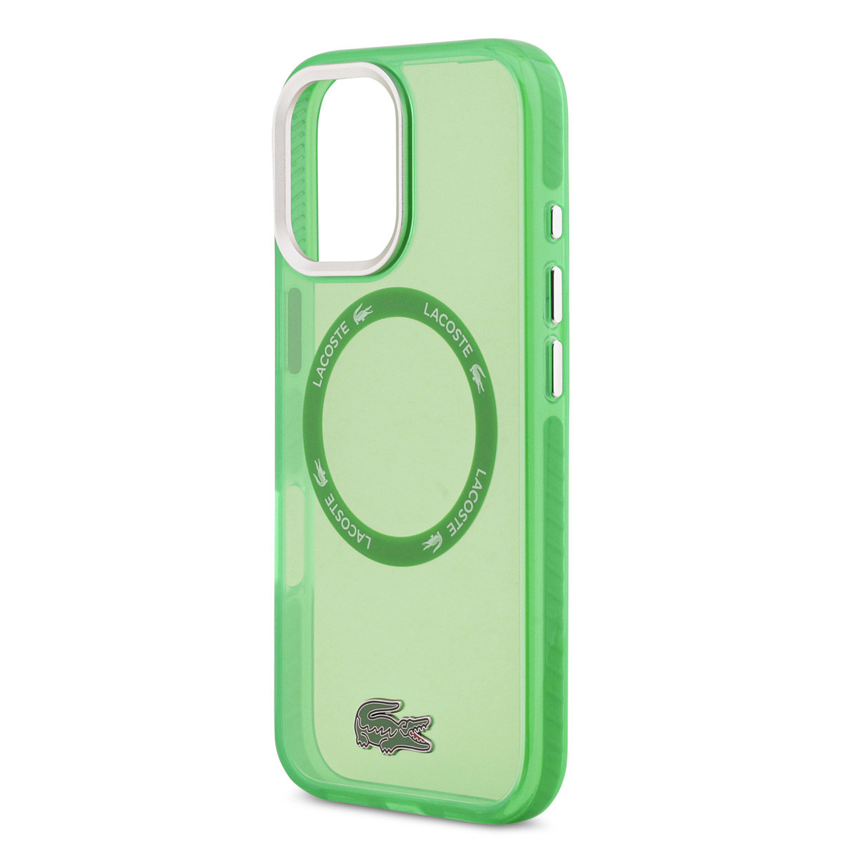 Lacoste Lacoste iPhone 17 Backcover hoesje - MagSafe - Transparent Case With Frosted Finish - Groen, foto 5 van 6