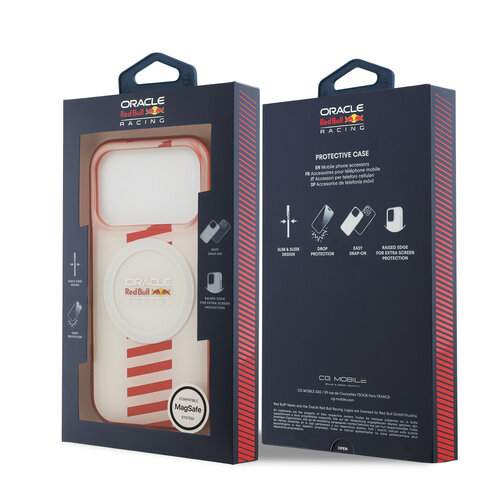 Red Bull Racing Red Bull Racing iPhone 17 Pro/iPhone 18 Pro Coque arrière MagSafe Double couche Powerbar - Blanc