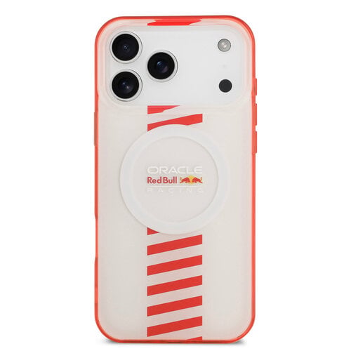 Red Bull Racing Red Bull Racing iPhone 17 Pro Max/iPhone 18 Pro Max Coque arrière MagSafe Double couche Powerbar - Blanc