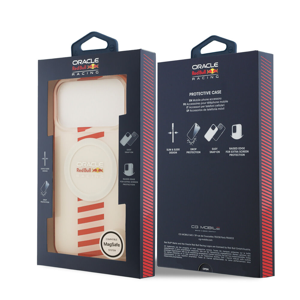 Red Bull Racing Red Bull Racing iPhone 17 Pro Max Back-Cover hul - Magsafe - Double Layer - Powerbar - Weiß