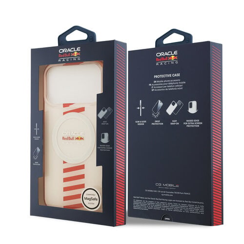 Red Bull Racing Red Bull Racing iPhone 17 Pro Max/iPhone 18 Pro Max Coque arrière MagSafe Double couche Powerbar - Blanc