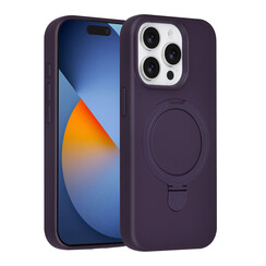 TUNIQ iPhone 15 Pro Backcover hoesje - Magsafe With Ring Stand - Hanger - Grape Purple