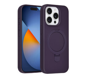 TUNIQ TUNIQ iPhone 15 Pro Back-Cover hul - Magsafe With Ring Stand - Hanger - Grape Purple