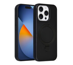 TUNIQ TUNIQ iPhone 15 Pro Back cover coque - Magsafe With Ring Stand - Hanger - Noir