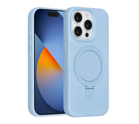 TUNIQ TUNIQ iPhone 15 Pro Back cover case - Magsafe With Ring Stand - Hanger - Baby Blue TUNIQ TUNIQ iPhone 15 Pro Back cover case - Magsafe With Ring Stand - Hanger - Baby Blue