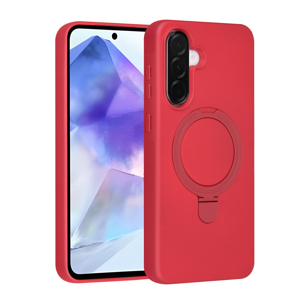 TUNIQ TUNIQ Galaxy A56 Backcover hoesje - Magsafe With Ring Stand - Hanger - Cherry Red