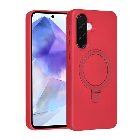 TUNIQ TUNIQ Galaxy A56 Backcover hoesje - Magsafe With Ring Stand - Hanger - Cherry Red