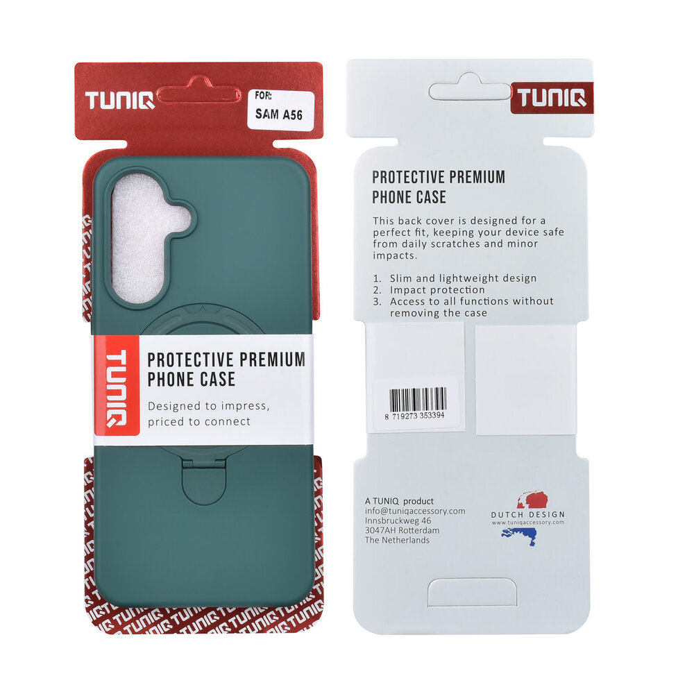 TUNIQ TUNIQ Galaxy A56 Back cover coque - Magsafe With Ring Stand - Hanger - Vert foncé