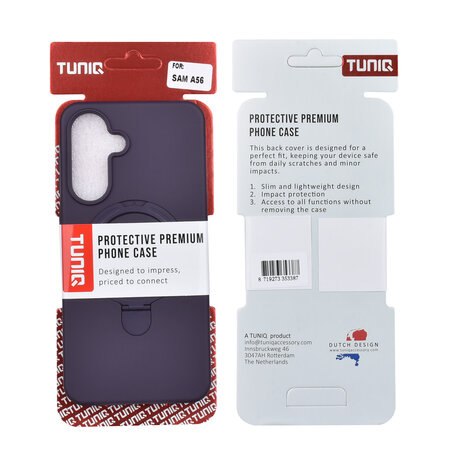 TUNIQ TUNIQ Galaxy A56 Back cover coque - Magsafe With Ring Stand - Hanger - Grape Purple