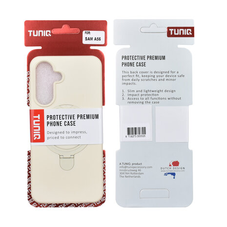 TUNIQ TUNIQ Galaxy A56 Back cover case - Magsafe With Ring Stand - Hanger - Antique White