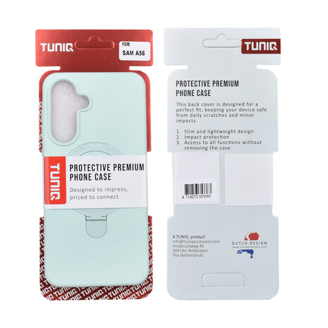 TUNIQ TUNIQ Galaxy A56 Back-Cover hul - Magsafe With Ring Stand - Hanger - Mint Green