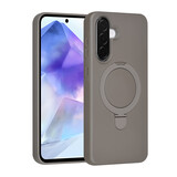 TUNIQ TUNIQ Galaxy A56 Backcover hoesje - Magsafe With Ring Stand - Hanger - Titanium Grey TUNIQ TUNIQ Galaxy A56 Backcover hoesje - Magsafe With Ring Stand - Hanger - Titanium Grey