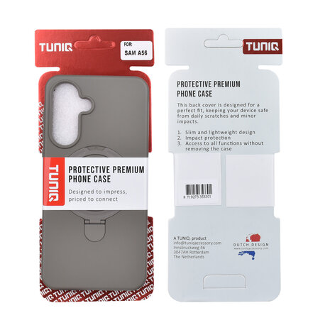 TUNIQ TUNIQ Galaxy A56 Back cover case - Magsafe With Ring Stand - Hanger - Titanium Grey